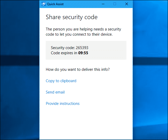 Sign in to the Microsoft account to recieve a security code