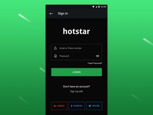Log into the Hot star Account