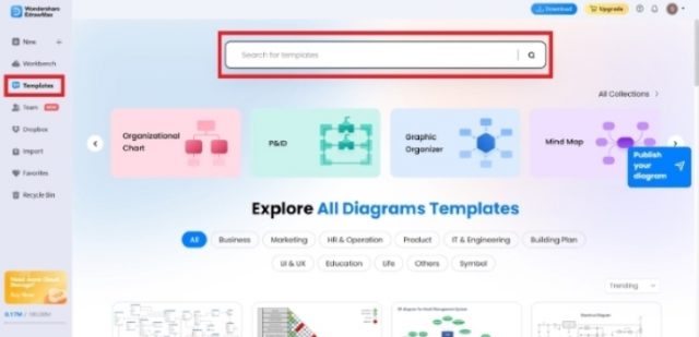 edrawmax online interface